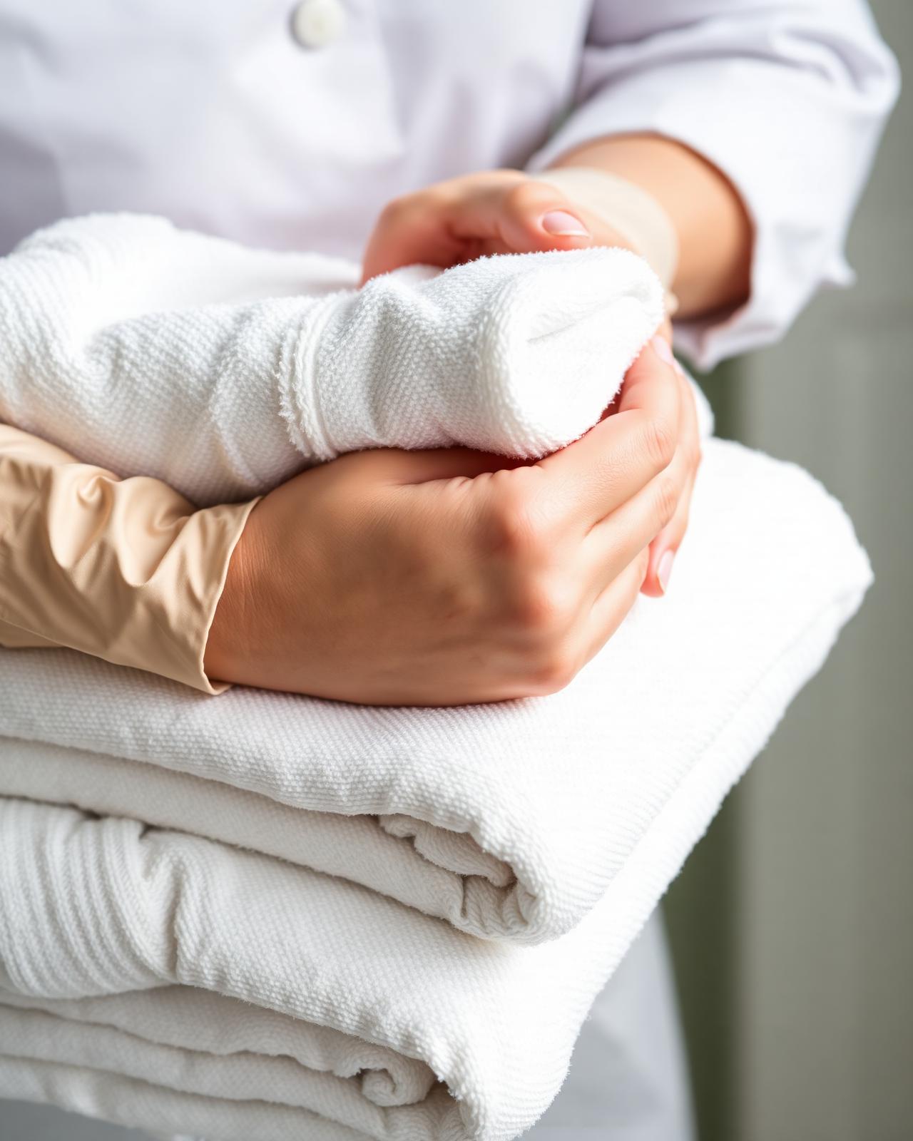 Detalhe de enxoval branco